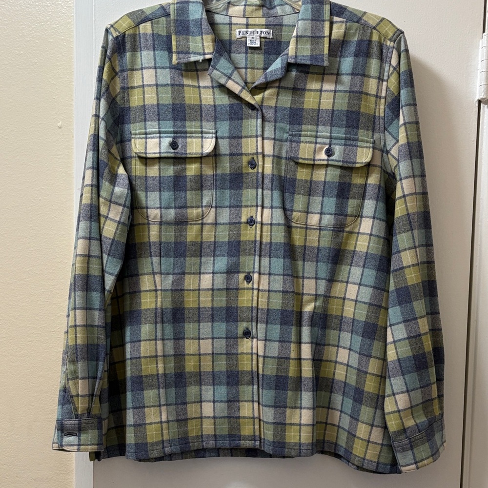 Pendleton Blue and Yellow Plaid Shirt